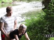 Blonde Teen Amateur Loves Cum in Nature