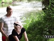 Blonde Teen Amateur Loves Cum in Nature