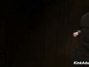 Jodi in extreme BDSM strappado