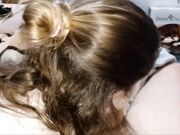 Accidental Huge Cumshot in Blonde Babe's Mouth