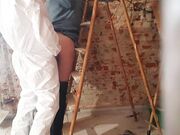 On a Building Site, I Pay a Worker with Anal and Get Cum in My Ass