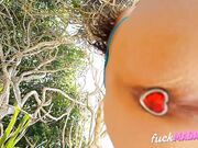 Public Pussy & Anal Play at Surfers Beach