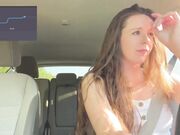 Lush Babe Has Orgasms Galore with Sex Toys in Drive-Thru