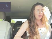 Lush Babe Has Orgasms Galore with Sex Toys in Drive-Thru