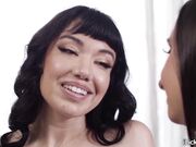 Lesbian stepdaughter satisfying her big tits stepmom