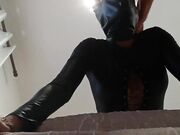 Milf endures a rough 10-minute face fuck with a big cock and huge cumshot.