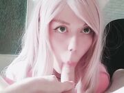 Petting Catgirl with a Cum-Soaked Surprise