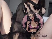 Hot Japanese Babe in Lacy Set OneTake Solo Tease