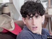 Caught my perv stepson jerking off on couch