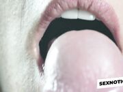 Sensual Asian MILF Gives Tongue Blowjob