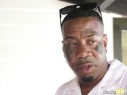 Petite redhead tenant fucked by her black landlord