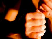 Rubber Vagina Handjob from a Stunning Brunette Babe