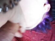 Upside-Down Throat Fuck - German BBW Deepthroats POV