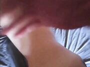 Tattooed small-tit brunette MILF bareback fuck and riding POV