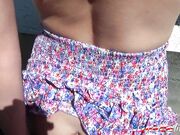 Public BJ & Fuck With Big-Tit Teen On Balcony Seen By Many