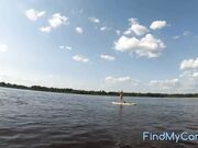 Big-Ass Blonde's Naked Walk on a Paddleboard