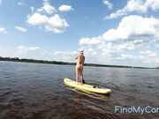 Big-Ass Blonde's Naked Walk on a Paddleboard