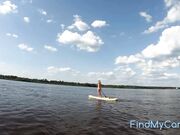 Big-Ass Blonde's Naked Walk on a Paddleboard