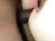 White slut loves his hard black cock