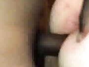 White slut loves his hard black cock