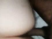 Gorgeous wife rides bbc cock till creampie – homemade tape